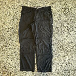 Columbia Field Gear Pants Mens 38 Relaxed Nylon Black Hiking Utility Stitched